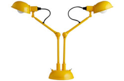Habitat Tommy Yellow Twin Head Desk Lamp.